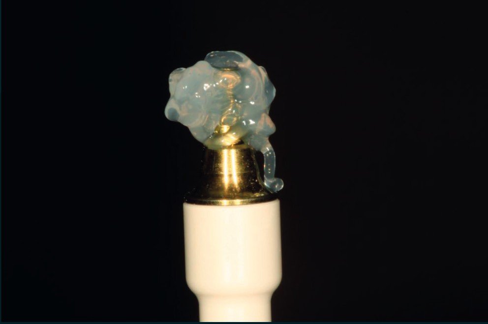 i-base on the driver with antiseptic gel applied