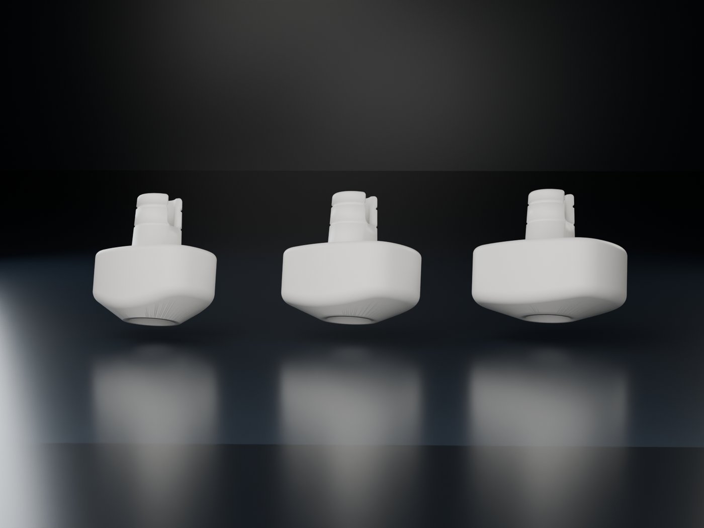 Upper molar healers in three sizes